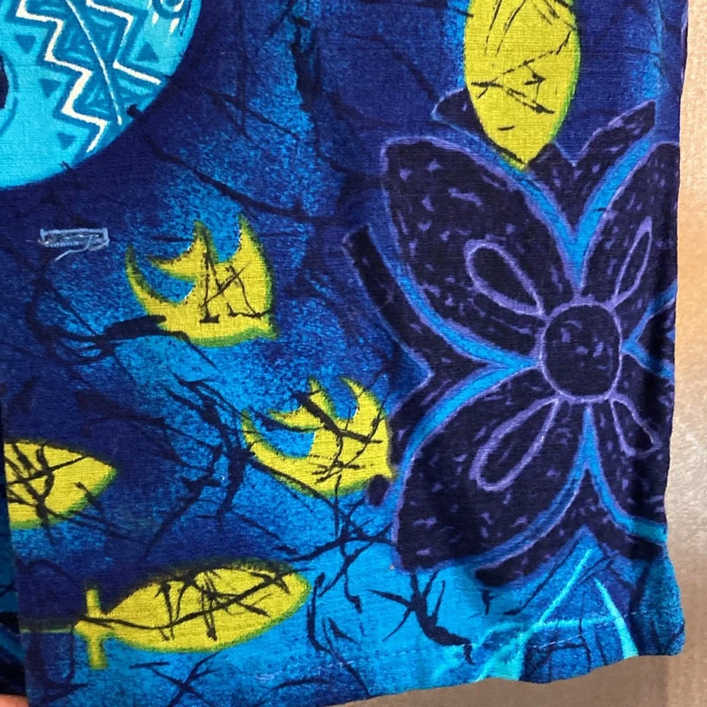Vintage child’s NWOT bark cloth blue Hawaiian‎ button up shirt. 400